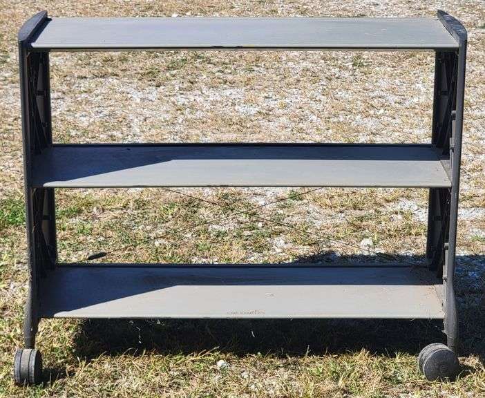 Herman Miller Metal Rolling Multi-Tiered Shelving Unit