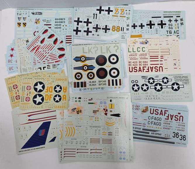 Airplane Model Lettering (AN) Airplane Model Decals - Kraft Auction Service, LLC