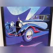 Framed Barrett Jackson Car Auction Poster 38 x 26in - Kraft