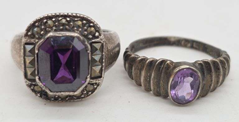 (E) (2) Sterling Silver Rings