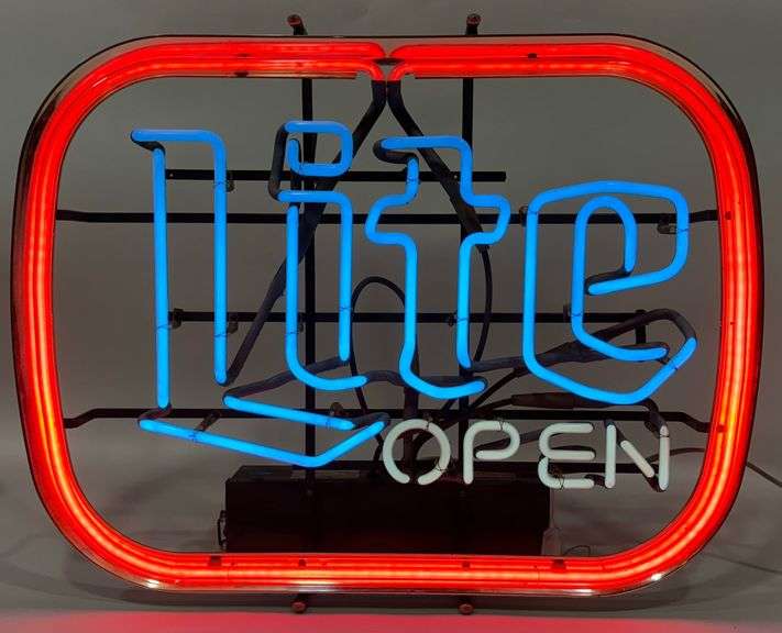 Vintage Miller Lite Beer Neon Advertising Sign