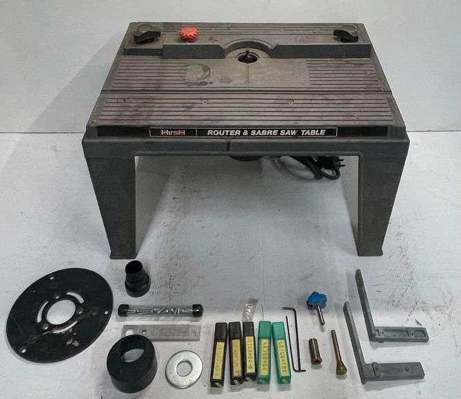 (N) Hirsh Router And Sabre Saw Table And Accessories - Kraft Auction ...