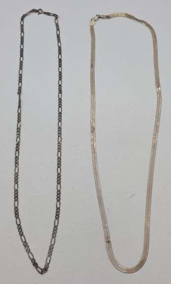 (E) (2) Sterling Silver Necklaces