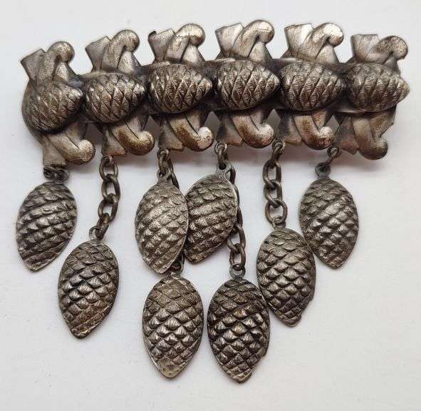 (E) Sterling Silver Button Co. Brooch