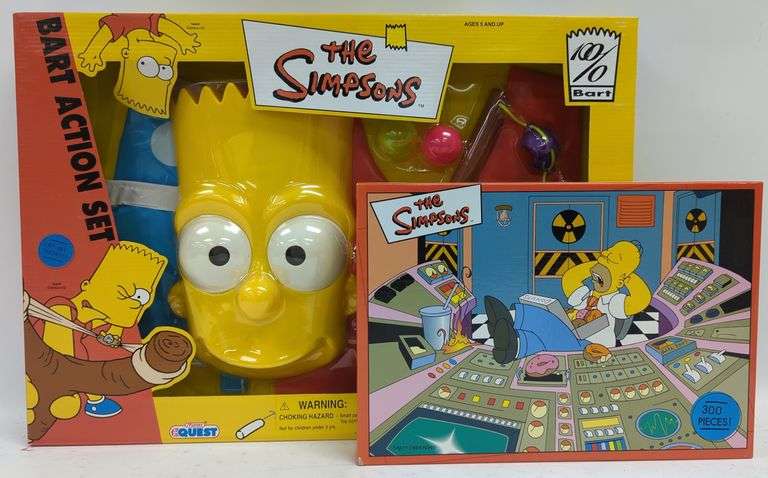 Vtg "The Simpsons" Bart Action Set & 300 PC Puzzle