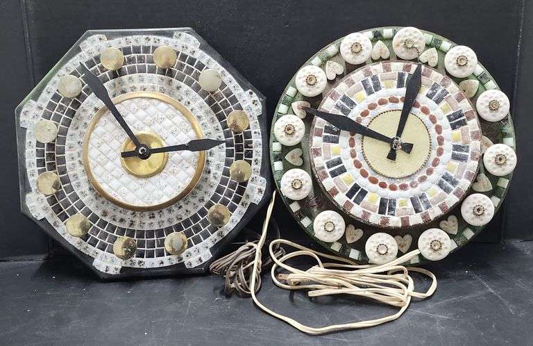 (AG) Artisan Made Mosaic Wall Clocks - Kraft Auction Service, LLC