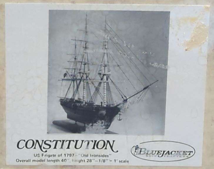 Vtg Blue Jacket "Constitution" USS Frigate Wood Model Kit