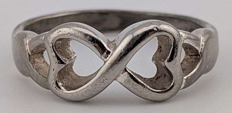 Sterling Infinity Hearts Ring
