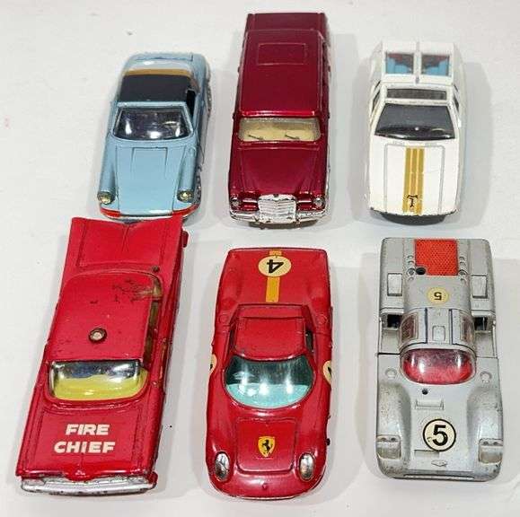 Lot Of Six 1:43 Vintage Die-Cast Corgi Cars