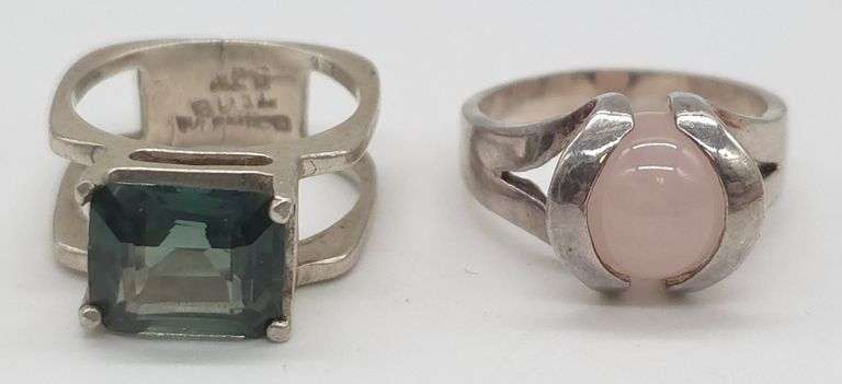 (E) (2) Sterling Silver Rings