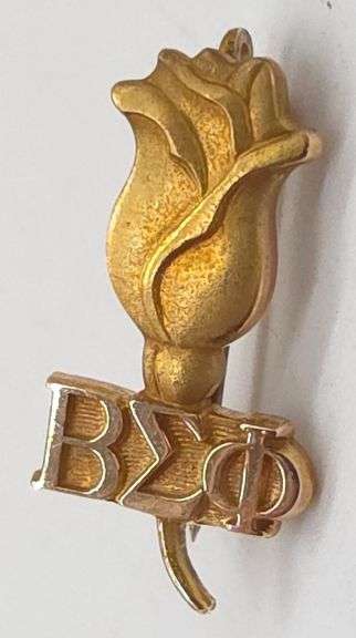 (E) 10K Yellow Gold Sorority Pin