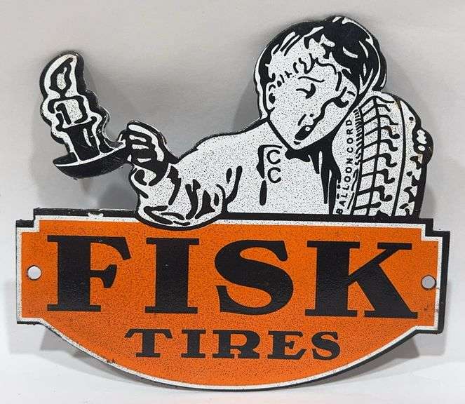 Porcelain Fisk Tires Advertising Sign