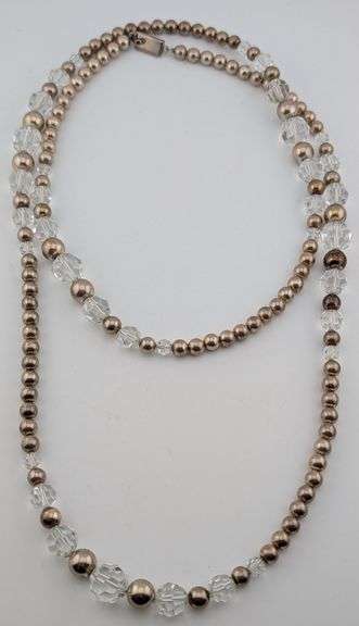 Vintage Immaculate Sterling Mexico Beaded Necklace