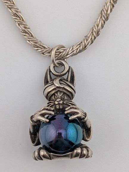 Vintage Sterling WB Bugs Bunny Charm Necklace