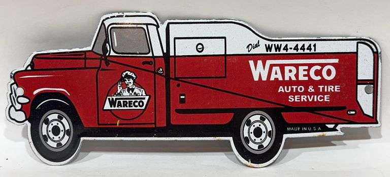 Porcelain Wareco Service Station Advertising Sign