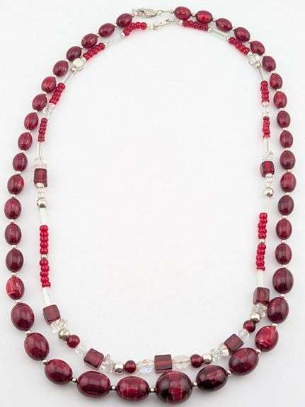 Sterling Clasp & Wire Beaded Necklaces