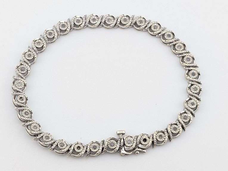 Sterling Diamond Tennis Bracelet