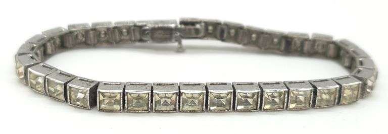 (E) Dorsoms Sterling Silver Tennis Bracelet