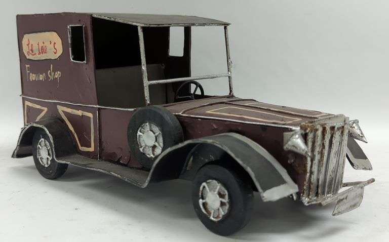 Vtg Style Metal Toy Delivery Truck