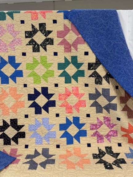 Handmade Quilted Coverlet for Queen Size Bed