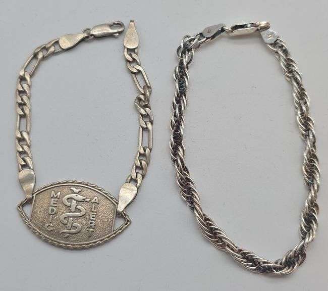 (E) (2) Sterling Silver Bracelets