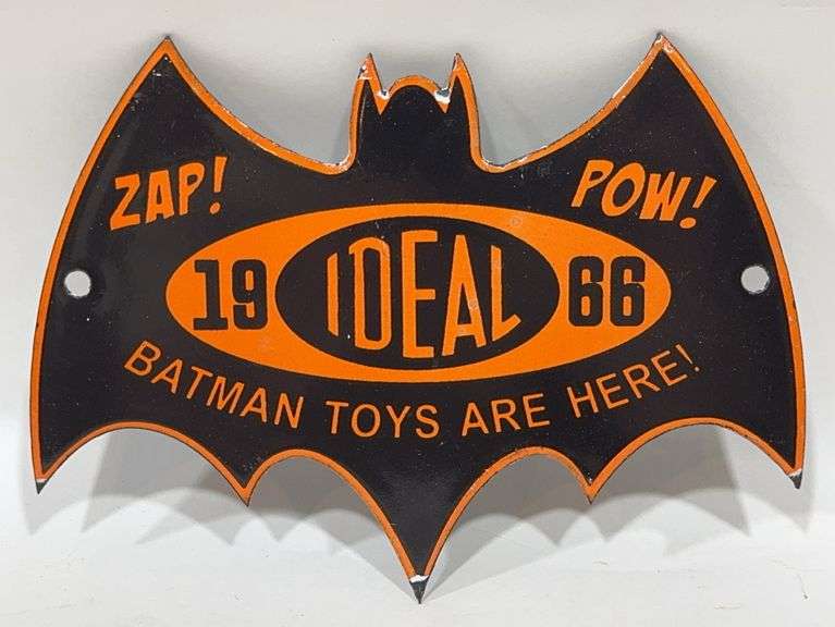 Porcelain 1966 Ideal Batman Toys Advertising Sign
