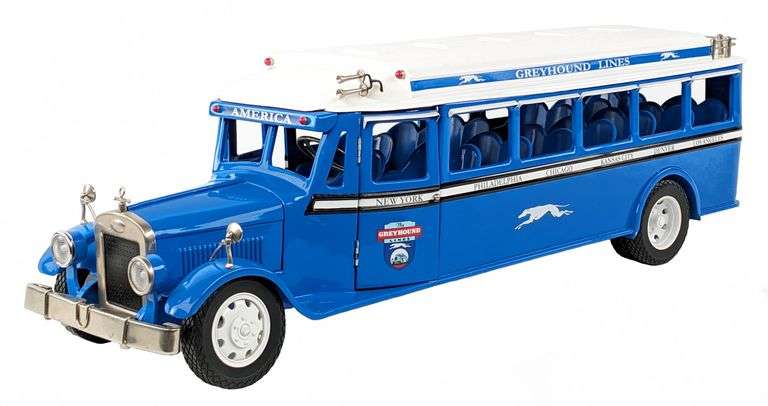Retro 123 Greyhound Lines Motorcoach Bus