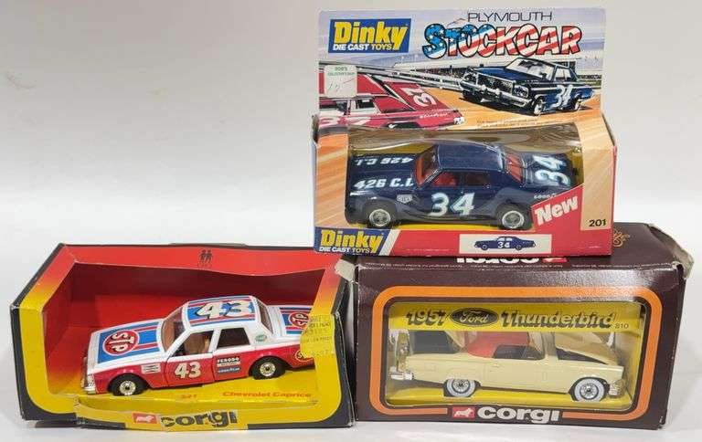 3) Vintage 1:43 Die-Cast Corgi / Dinky Cars In Box