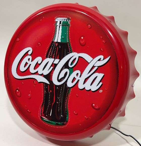 Fiber Optic Coca Cola Lihhted Countertop Bottle Cap Sign