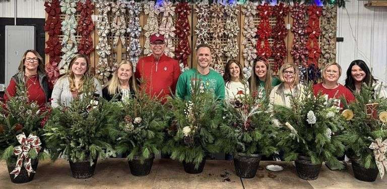 Christmas Porch Pot