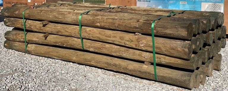 (36) 8'L x 4"D Treated Posts - Kraft Auction Service, LLC