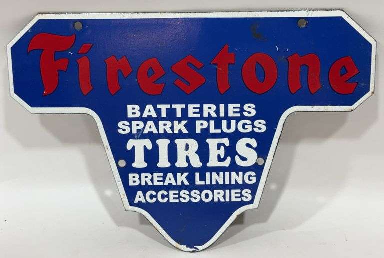 Porcelain Firestone Tires Advertising Sign