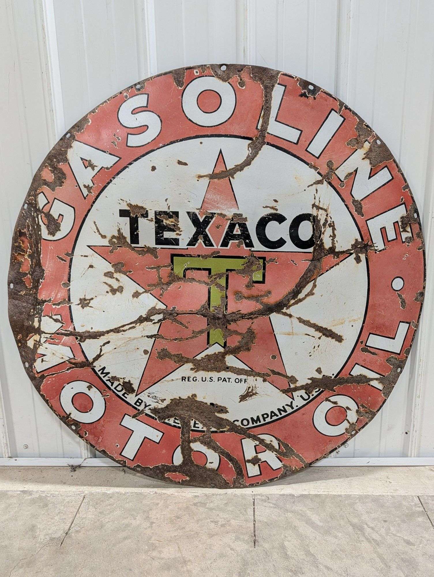 42in Vintage SSP Texaco Gasoline & Motor Oil Black 