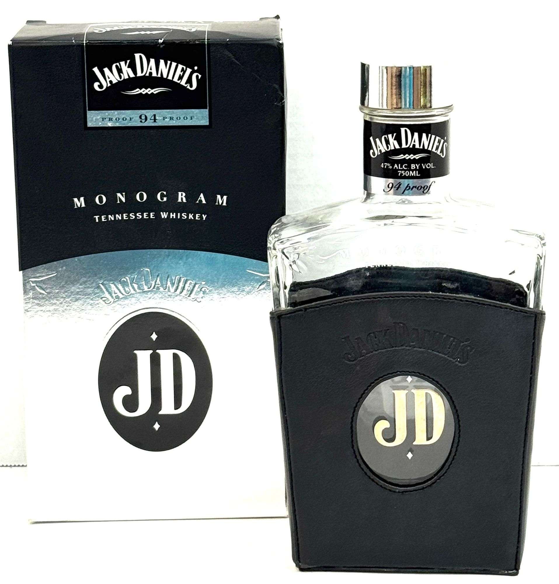 Group of Empty Jack Daniel's Monogrammed, Silver Select Gentleman
