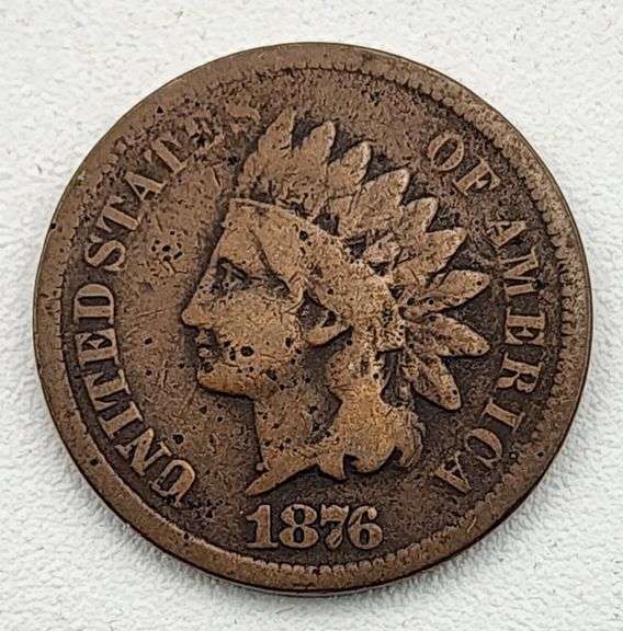 (A) US 1876 Indian Head Cent