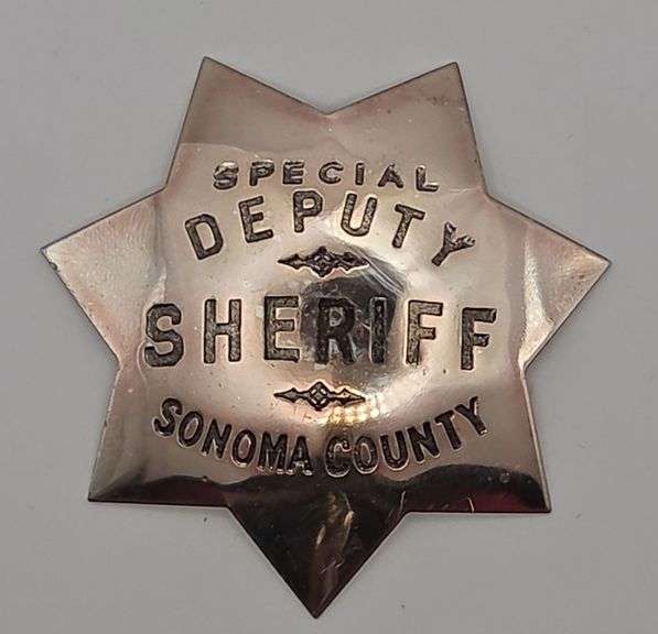 (AM) Franklin Mint Replica Sterling Sonoma County Special Deputy Sheriff Badge