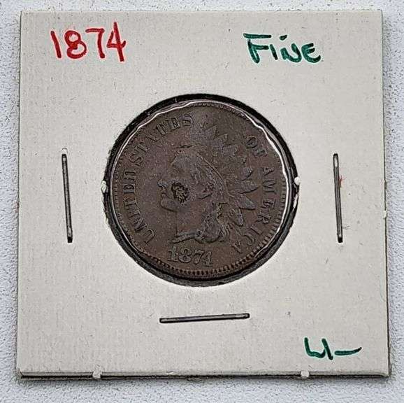 (A) US 1874 Indian Head Cent