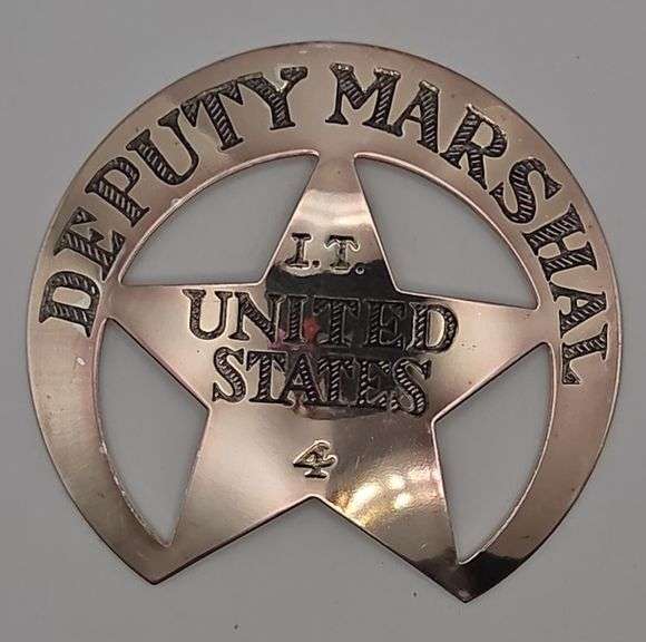 (AM) Franklin Mint Replica Sterling United States Deputy Marshall Badge