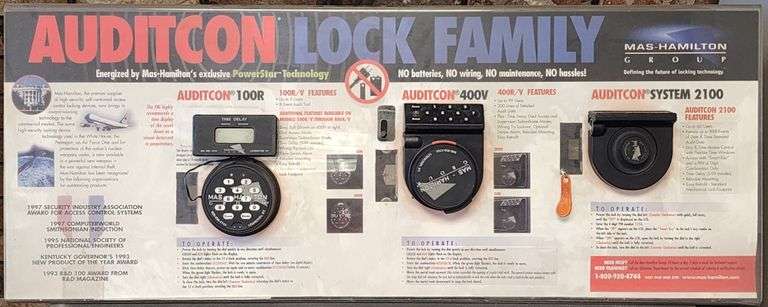 Auditcon Auditcon Lock Family Salesman Sample Display - Kraft Auction Service, LLC
