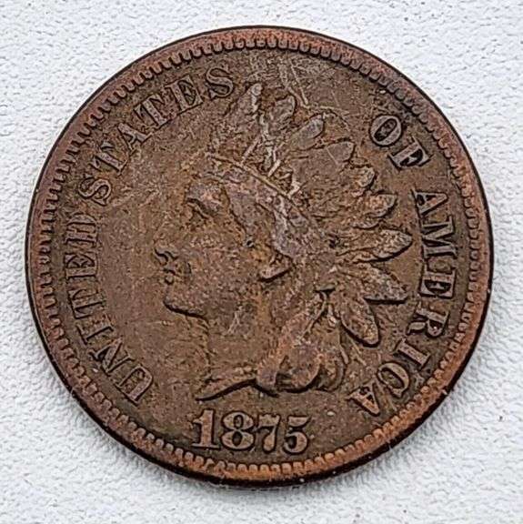 (A) US 1875 Indian Head Cent