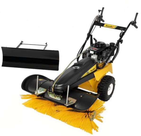 NIB SnowEx Gas Powered Rotary Snow Broom With Snow Blade