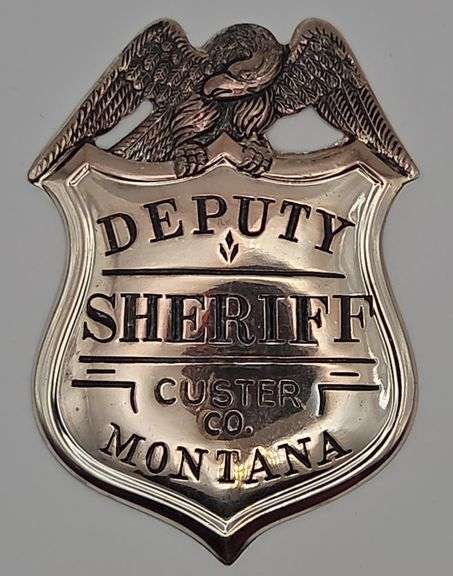 (AM) Franklin Mint Replica Sterling Custer Co Montana Deputy Sheriff Badge