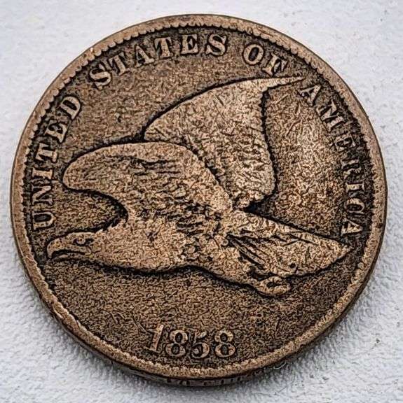 (A) US 1858 Flying Eagle Cent