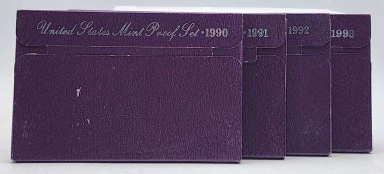 (J) US Mint 1990-93 Proof Sets
