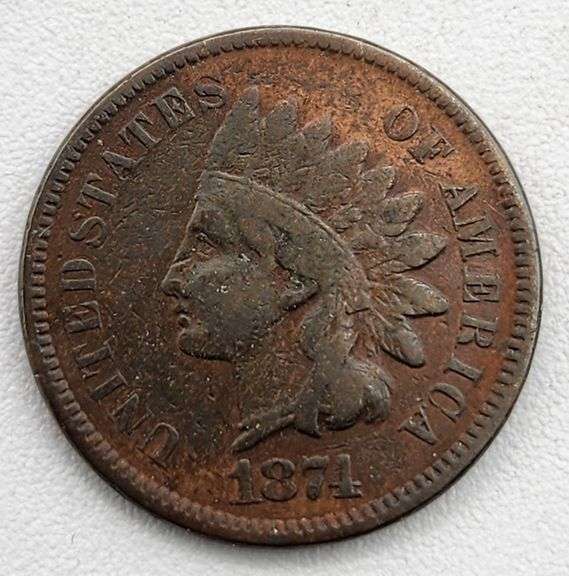 (A) US 1874 Indian Head Cent
