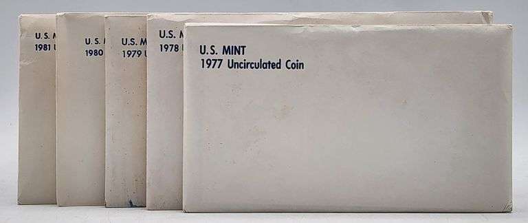 (D) US Mint 1977-81 Uncirculated Coin Sets