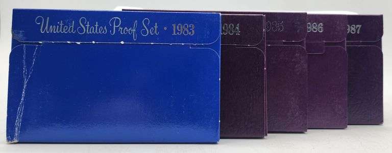 (A) US Mint 1983-87 Proof Sets