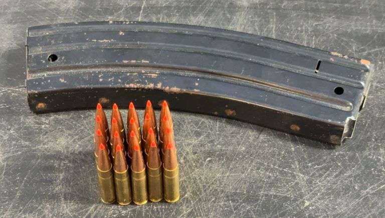 40 Round AR-15 Magazine With 20 Pieces Hornady 208 Grain .300 Blackout Polymer Tip Ammunition