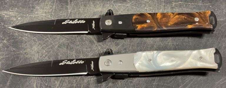 2 Milano Stiletto FoldIng Pocket Knives