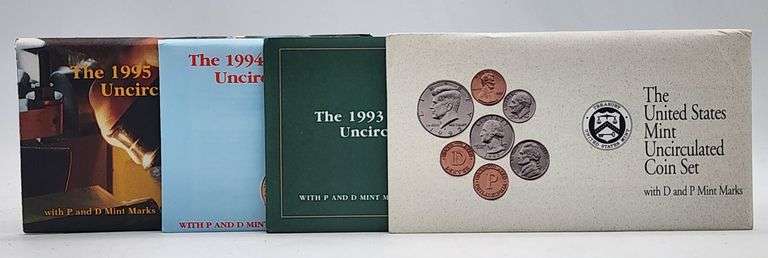 (D) US Mint 1992-95 Uncirculated Coin Sets